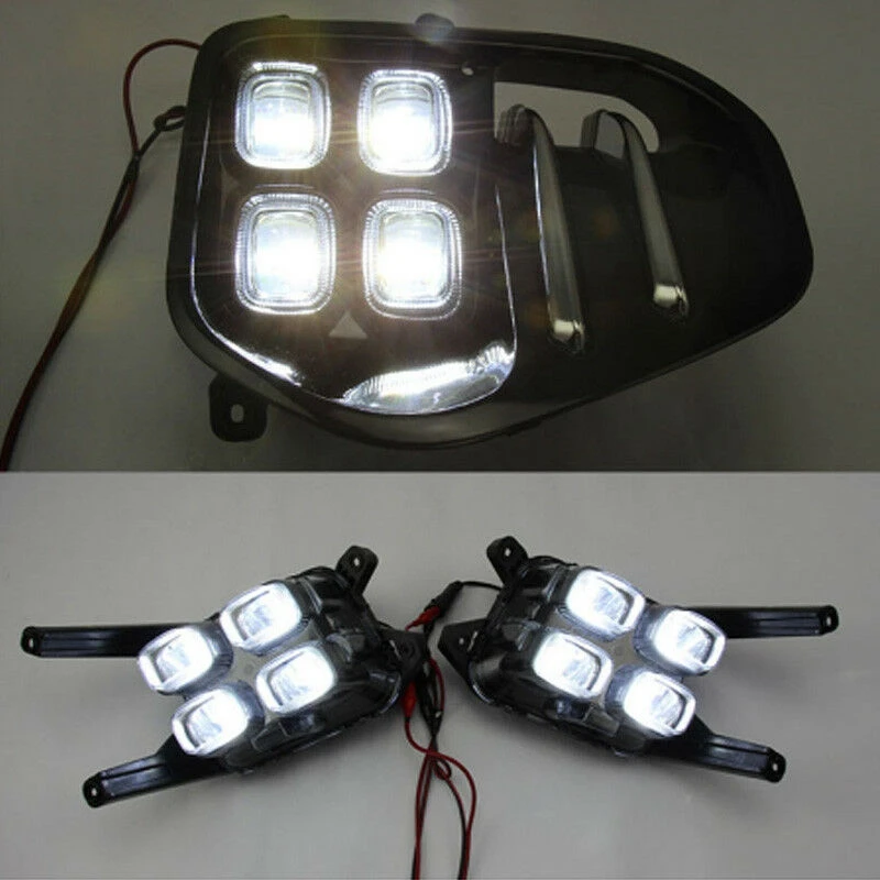 Newcar LED luz de nevoeiro conjunto de luz de circulação diurna para KIA Sportage QL Kx5 2016-2017