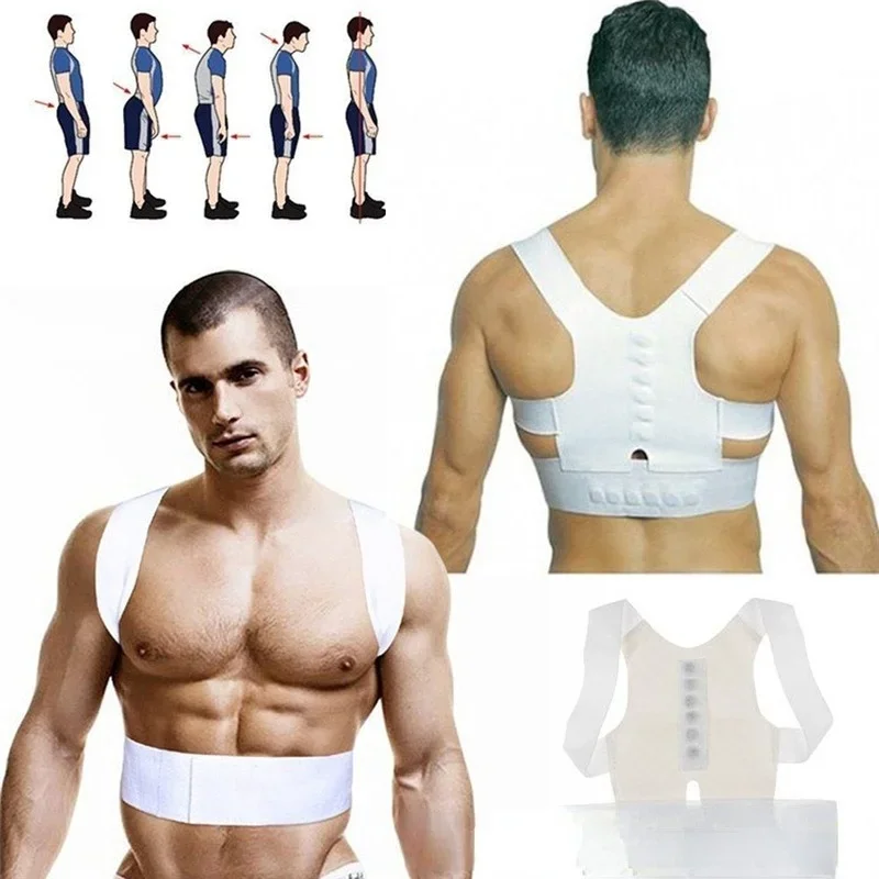 Magnetic Posture Corrector Back Shoulder Straighter Brace Belt Corrective Therapy Corset Lumbar Support Correction for Women Men