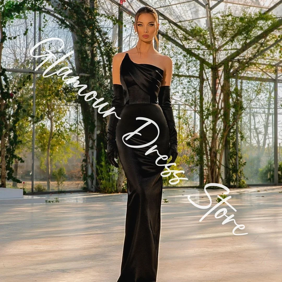 Robe de soirée en Satin, personnalisée, exquise, droite, manches détachables, sans bretelles, traîne de balayage, robe de soirée, Temperame