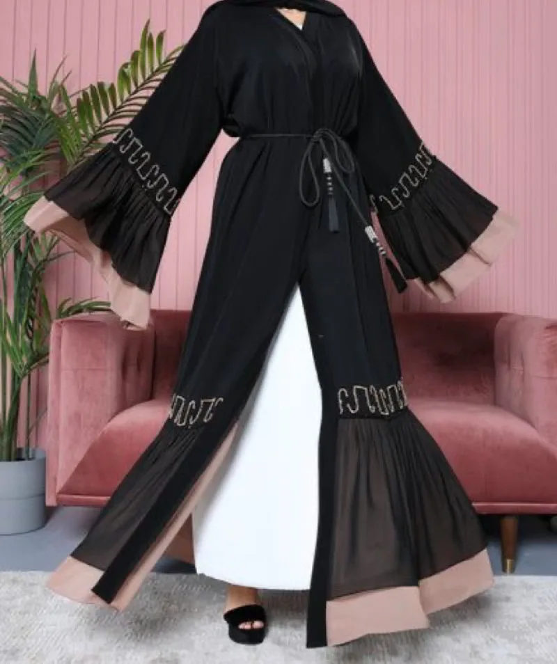 Fashion Muslim Kimono Womens Cardigan Ramadan Dubai Turkey Eid Dress Islamic Loose Comfortable Abaya for Women