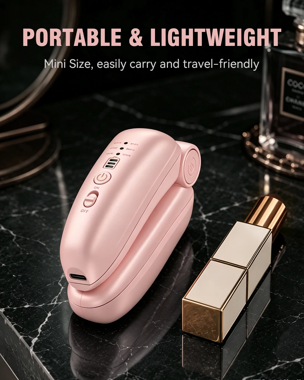 Portable Mini Cordless Foldable Hair Straightener Brush Travel Size Straightening Comb for Short Hair Straightening Brush
