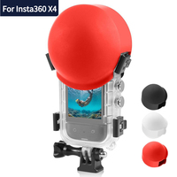 For Insta360 X3/X4 New Invisible Dive Case Lens Guard Silicone Protective Cover Pleochroic Lens Cap Action Cameras Accessories