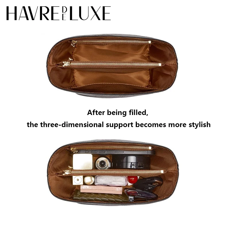 Straw woven bag organizer insert for Longchamp DuPont paper lightweight waterproof bag support handbag liner bags accessories