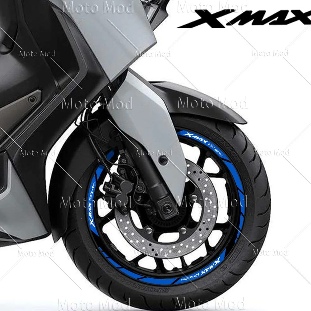 For Yamaha XMAX 300 xmax 250 xmax 125 Reflective Motorcycle Wheel Sticker Rim Decal Hub Stripe Tape Accessories