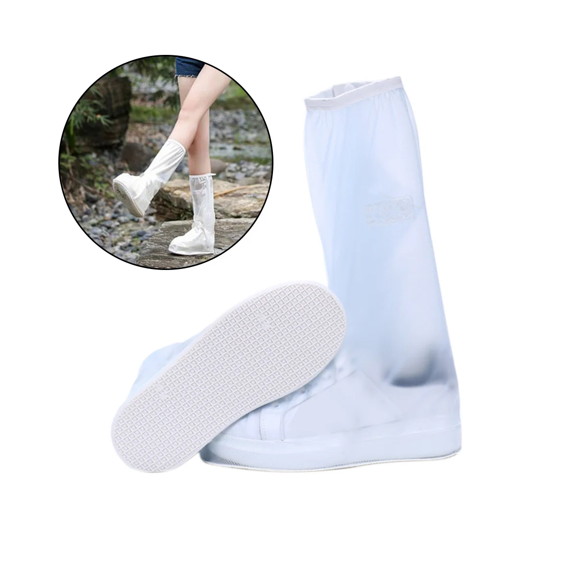 Protection imperméable couvre-chaussures couvre pour bottes de pluie hommes chaussures protecteur réutilisable