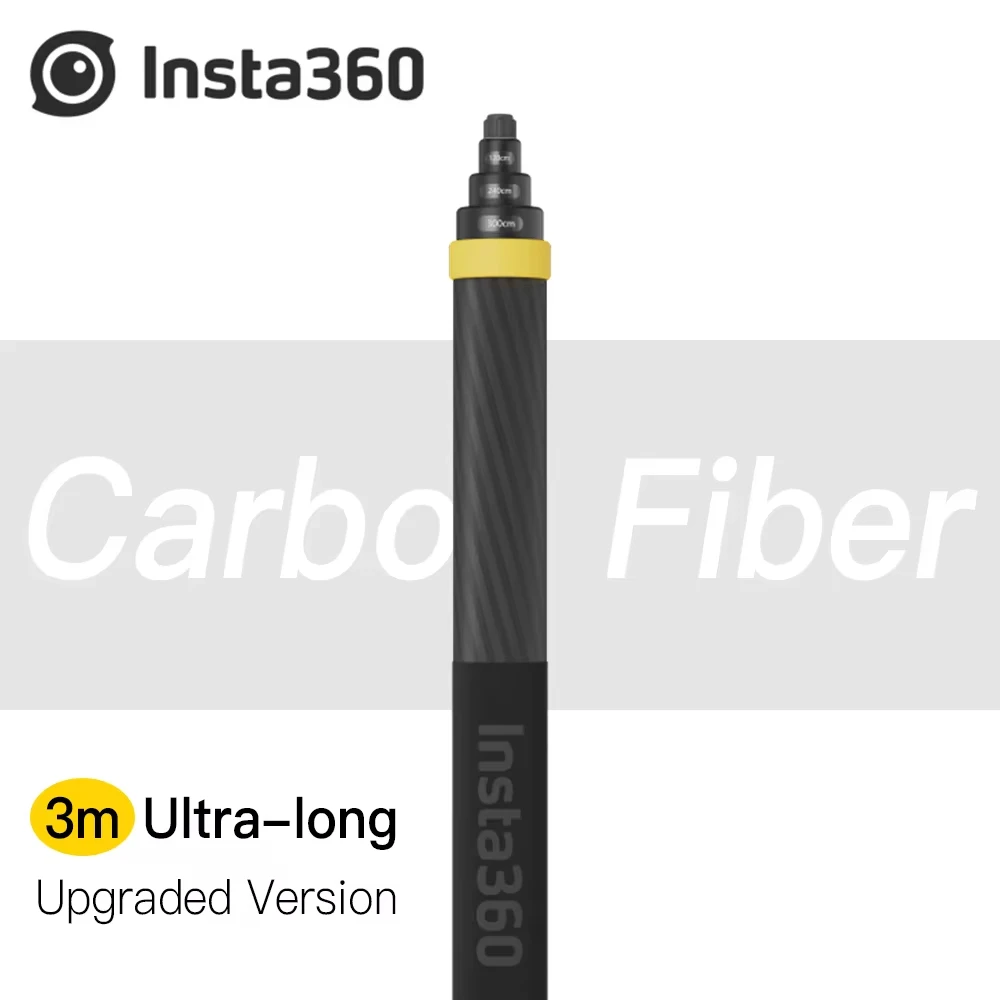 Insta360 X4 3m Selfie Stick for Insta 360 X3 / ONE X2 Accessories Ultra-long Extended Edition Carbon Fiber Selfie Stick