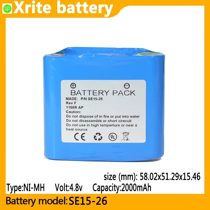 

SE15-26 capacity 2000mAh 4.8V NI-MH battery suitable for, X-Rite 500,X-rite 504,Optical time domain reflectometer