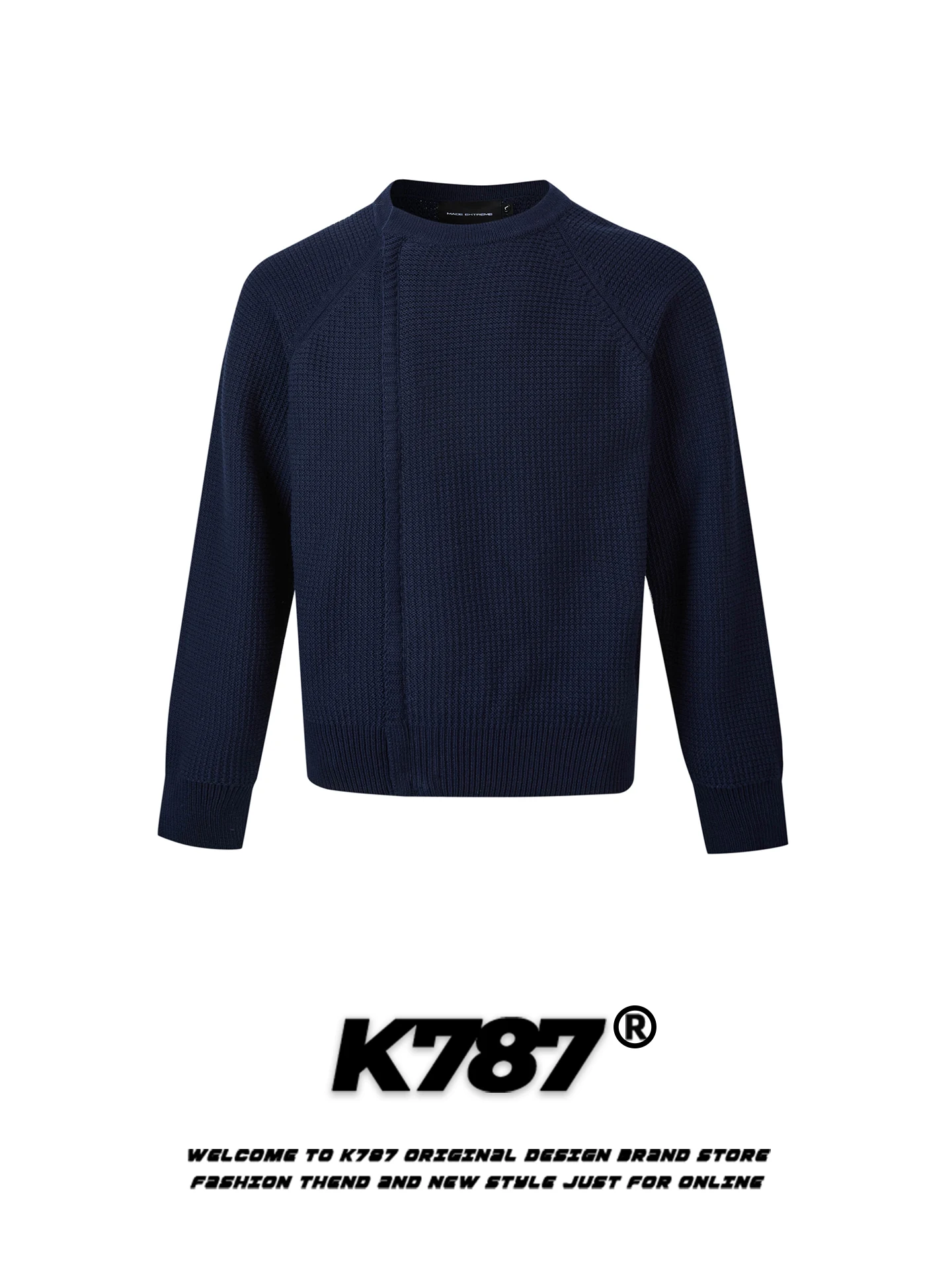 

American Casual Loose Knitted Sweater Coat Irregular Collar ex Comfortable Soft Cotton Warm ort Sve Long Sve