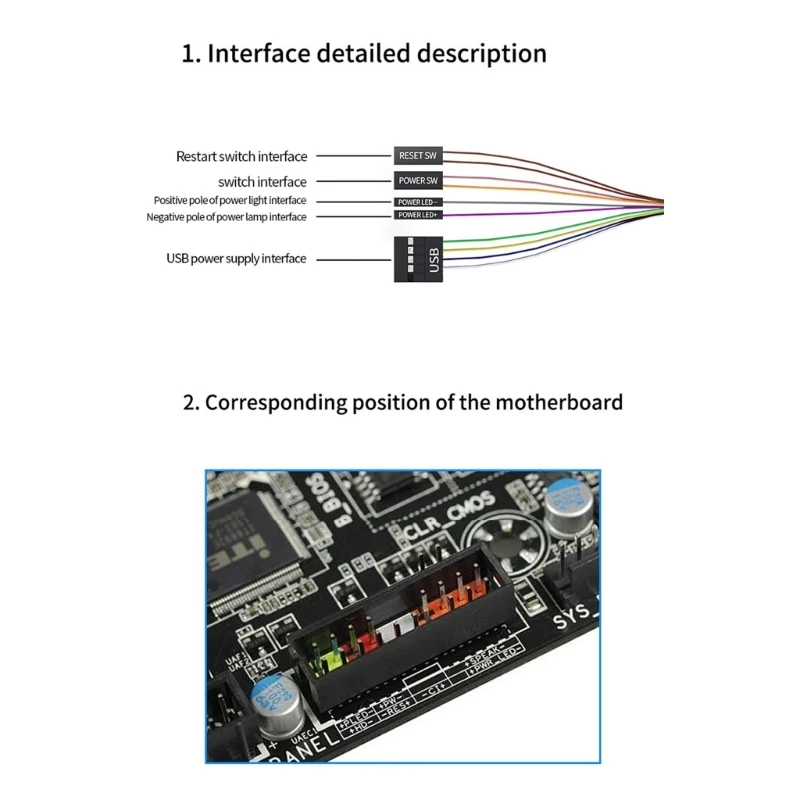 External PC Power Button Desktop Computer ON OFF Button Different Power Control Experience USB3.0 for Data Transfer