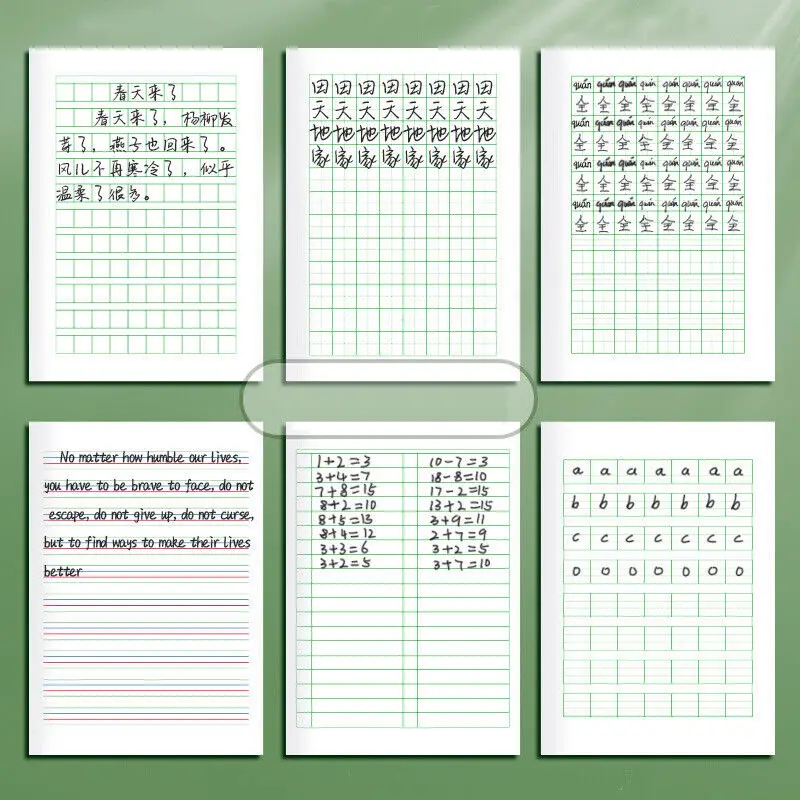 10pcs Chinese Exercise Book Tian Zige for Character Practicing Writing Book Office School Supplies Stationery Workbook