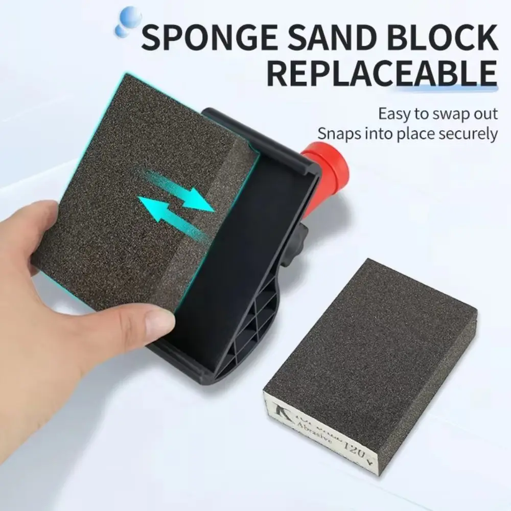 Aluminum Telescopic Pole Wall Sanding Frame Replaceable Square Sanding Pad Multi-direction Swivel Wall Surface Grinding Tool