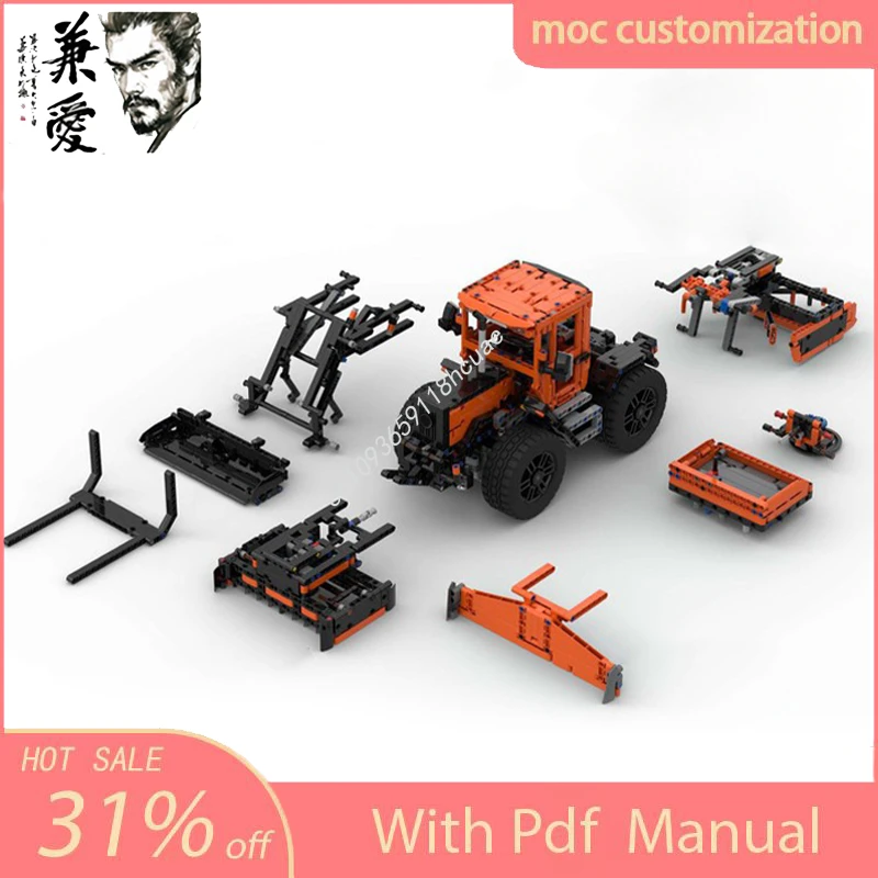 

2154 шт. Moc технический трактор модель прицепа MB Trac 1100 с 8 насадками DIY творческие идеи детские технологии блоки игрушки подарок