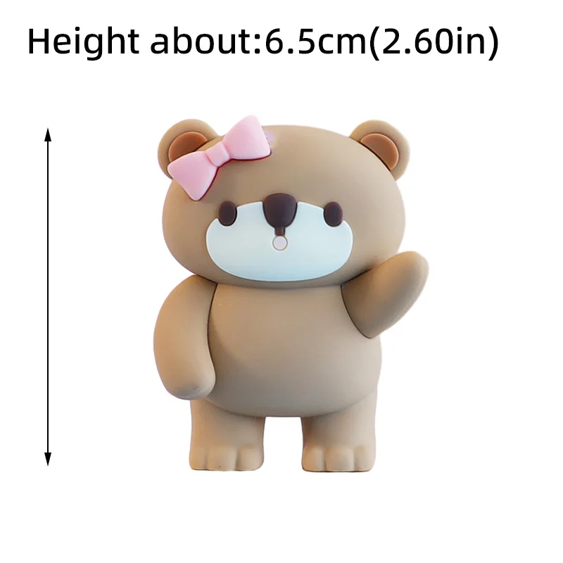 Neue 3D Bär Kuchen Topper Baby Dusche Bär Dekoration Junge Mädchen Alles Gute zum 1. Geburtstag Party Kuchen Dekor Geschlecht enthüllt Party Supplies – Detail 7