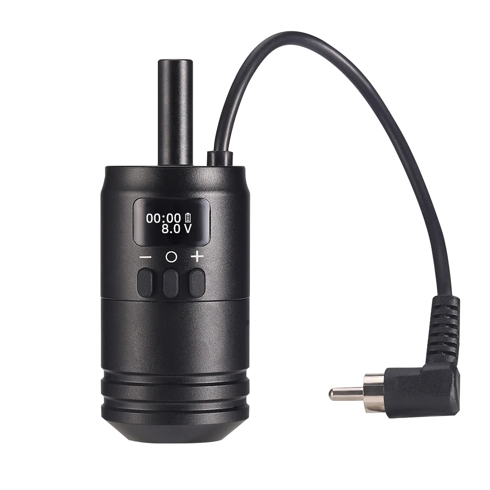 

One Wireless Tattoo Battery Grip Power 1600mAh RCA Interface Portable 34mm Size For Rotary Cartridge Tattoo Machines