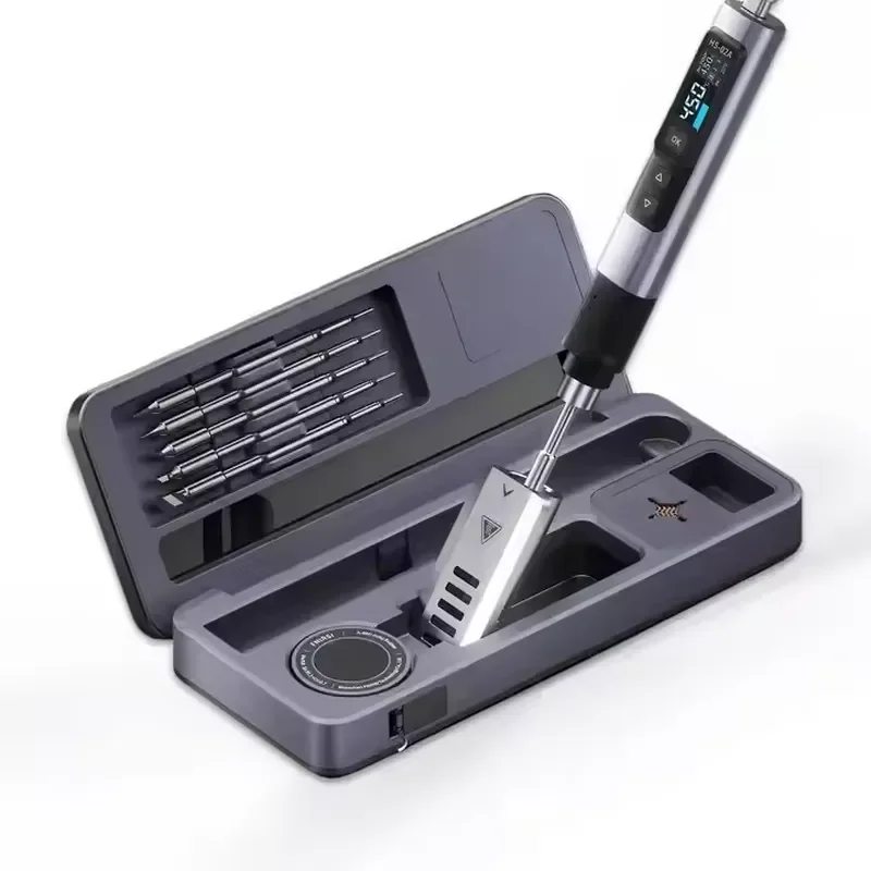 Smart Portable Electric Soldering Iron HY-FNRS Mobile Workbench Storage Box Set Induction Heating 100-450C Temperature