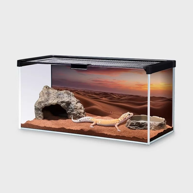 

Climbing Pet Feeding Box Lizard Turtle Palace Glass Tank Small Landscaping Ecological Tank