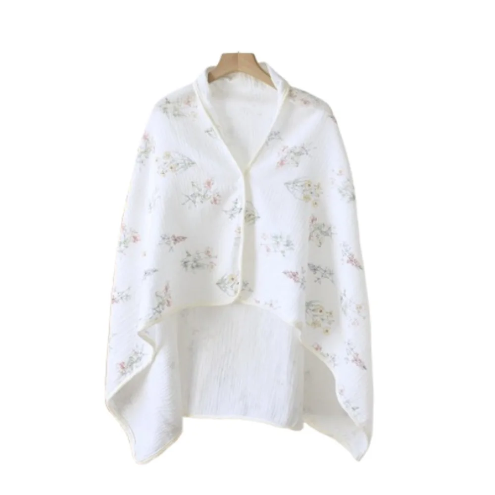 

Floral Printed Cotton Mother Cape Blanket Breathable Keep Warm Breastfeeding Cover Soft Nursing Apron