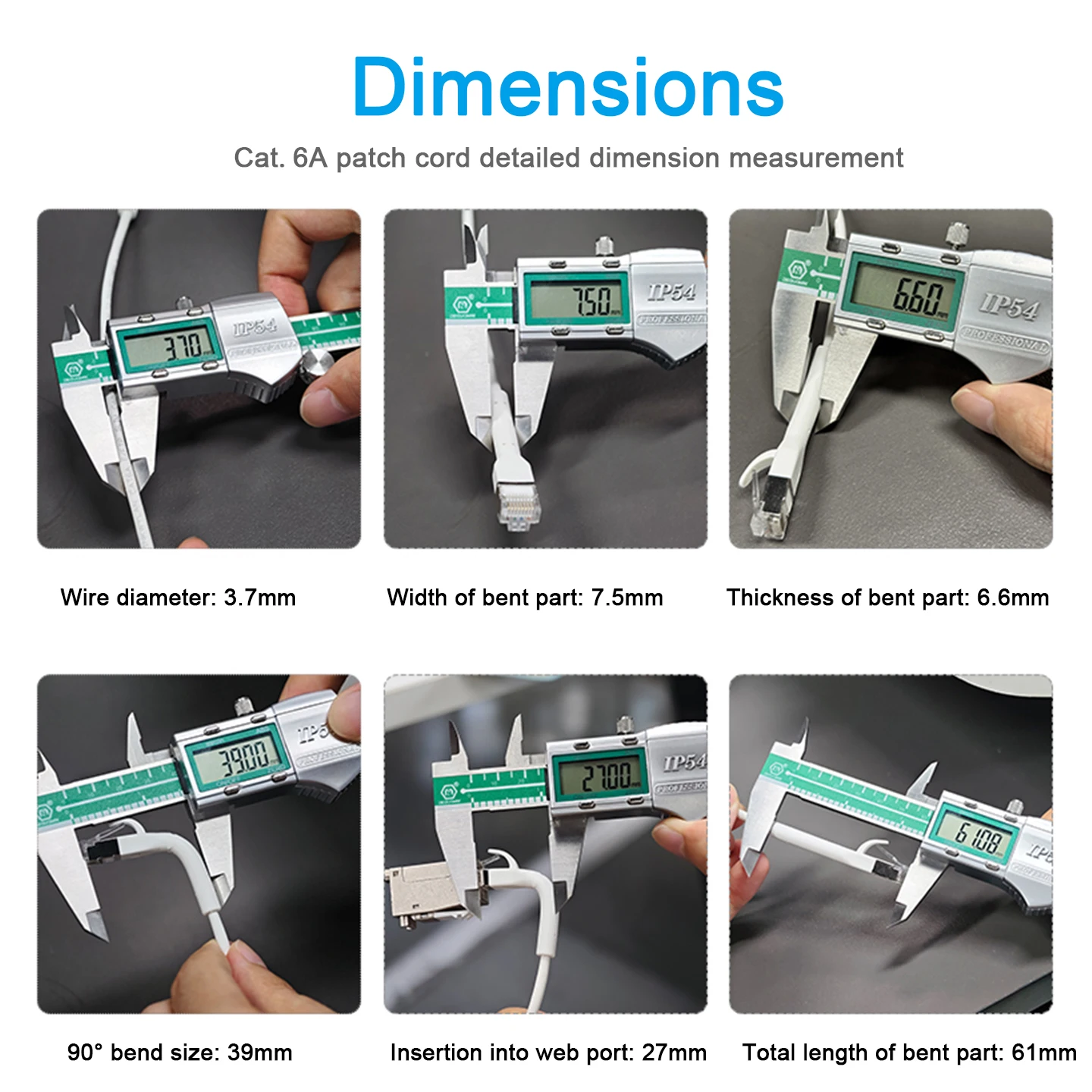 Linkwylan Slim Bendable Cat.6A Cat7 F/UTP Copper Network RJ45 Patch Cable 32AWG TPE White Black
