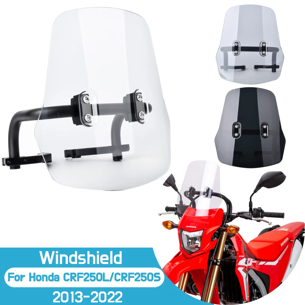 

For Honda CRF250L CRF250S 2012-2023 Windshield Windscreen CRF250M 13-17 Wind Shield Screen CRF300L Monkey 2021-2025 Accessories