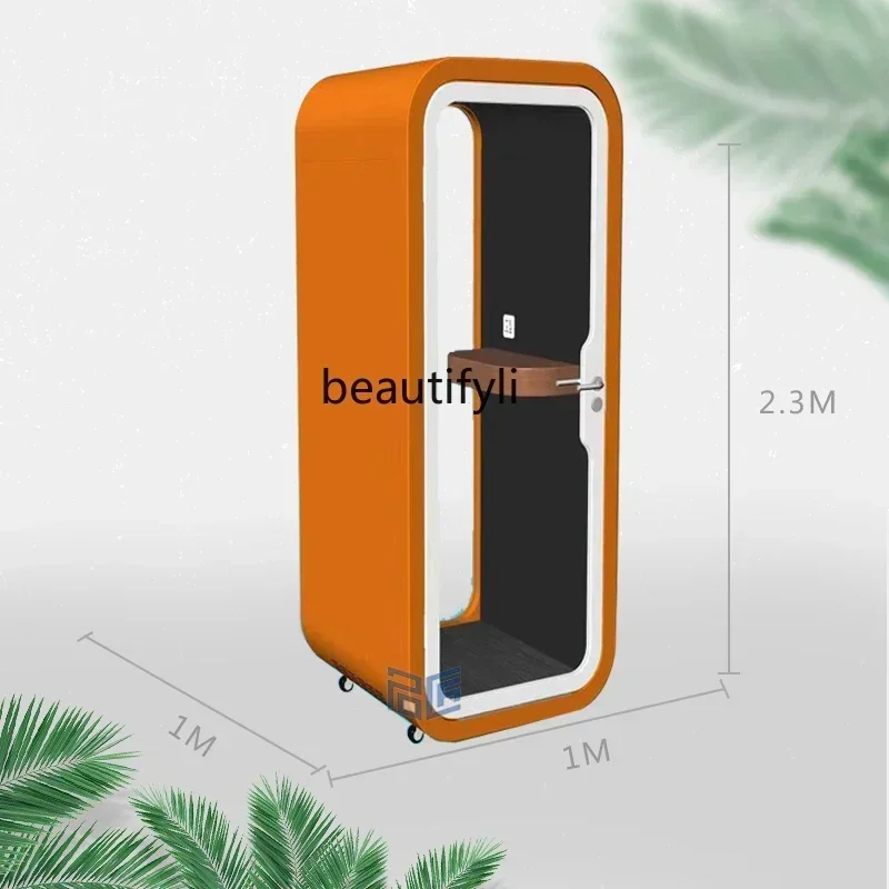 كشك الهاتف الملون تسجيل استوديو غرفة عازلة للصوت كتم مستودع مكتب غرفة منزلية صغيرة عازلة للصوت #6