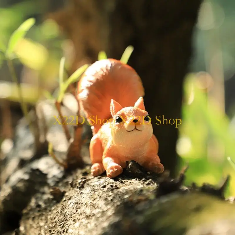 X22D Squirrel Trees Huggers Outdoor Decors Squirrel Figurine Garden Statue Whimsicality Tree Peekers Sculpture Yard Ornament