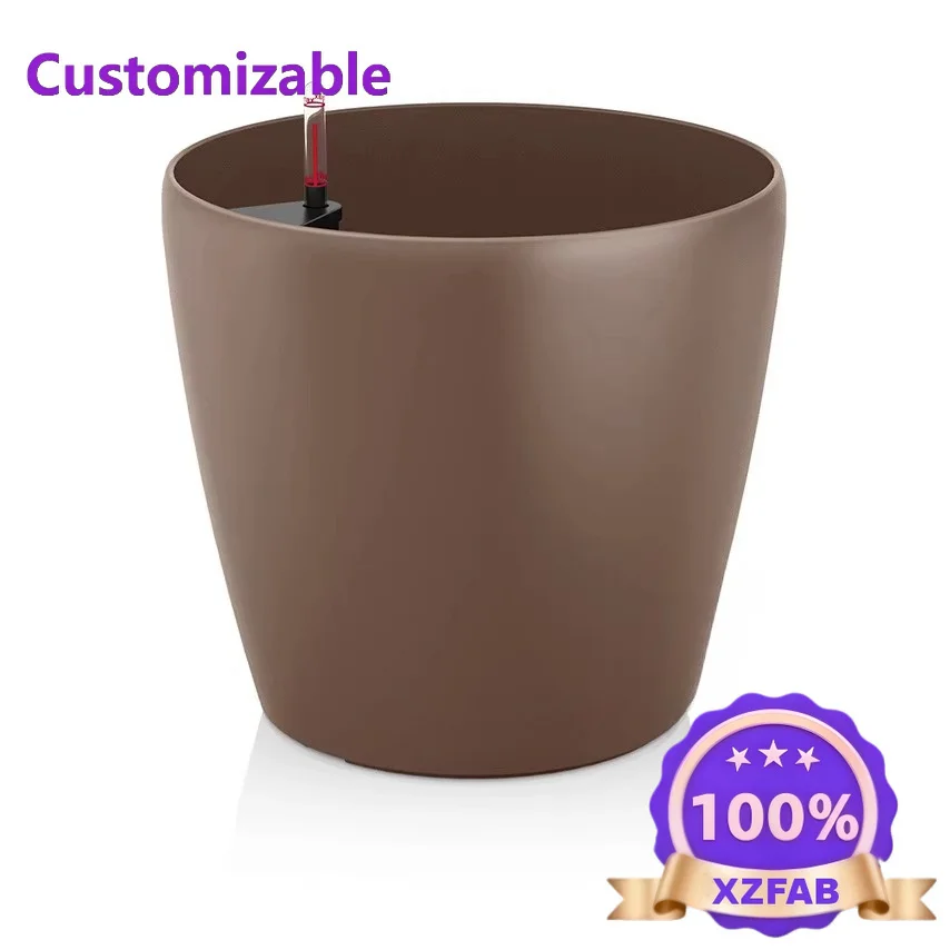 Factory Direct 2026 Germany imported floor round flower pot self-priming indoor and outdoor floor resin