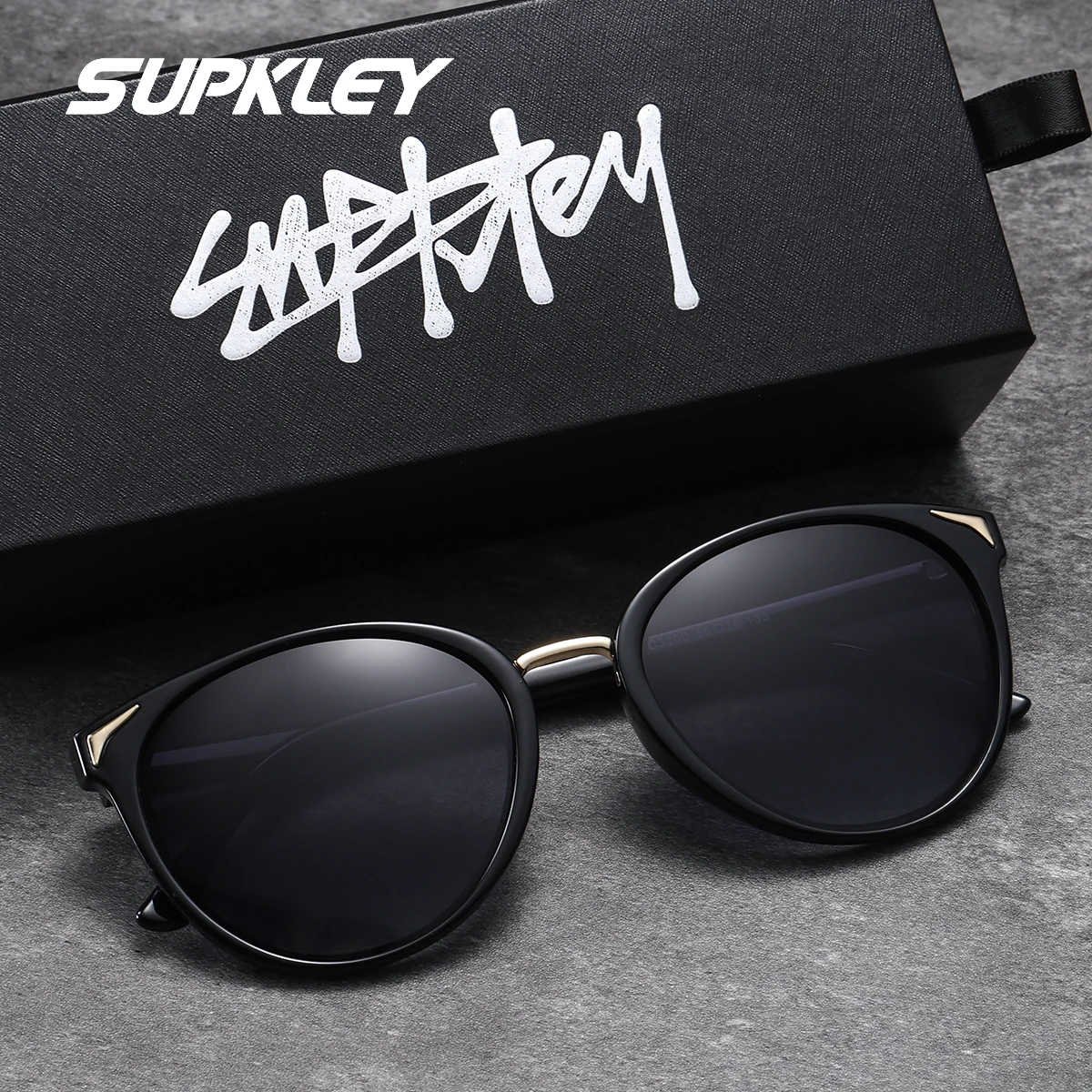 نظارات شمسية مستقطبة عصرية للنساء من SUPKLEY بإطار عين القطة لقضاء العطلات والربيع والجري وتسلق الجبال نظارات شمسية للرجال للقيادة