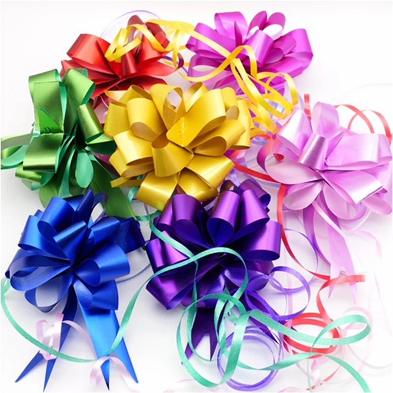 10/20/50Pcs Pull Bow Flower Pull Tie Ribbon for Christmas, Valentines Day, Wedding,Mother\'s Day, Birthday Party Gift Decoration