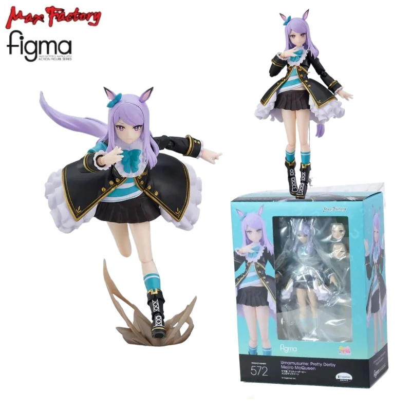 Em estoque original figma 572 bonito derby mejiro mcqueen pvc anime figura de ação modelo brinquedos 1/12 boneca presentes coleção