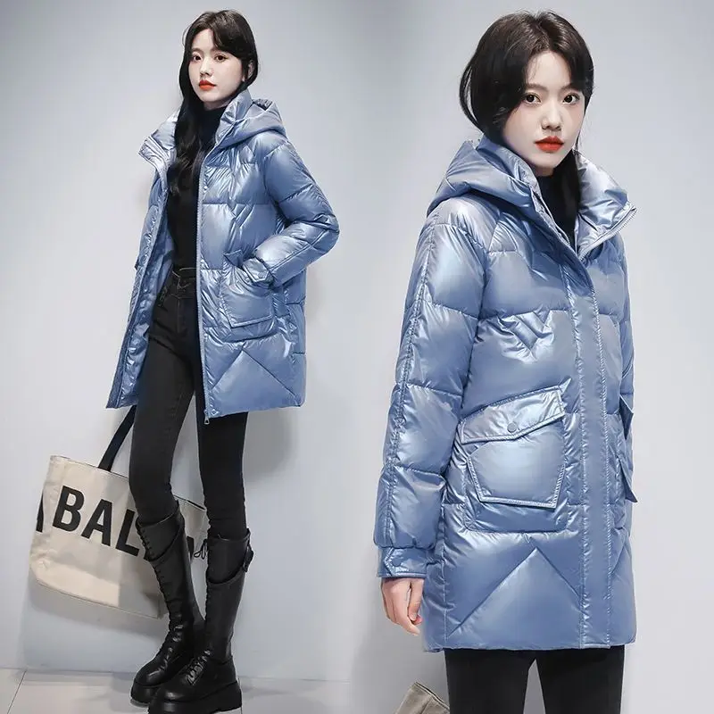 

2024 New Winter Coat Women Hooded Down Cotton Padded Jackets Long Parkas Female Thick Warm Snow Wear Windproof Rainproof Outwear