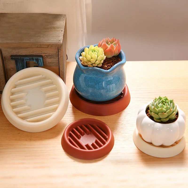 Flower Water Receiving Flower Tray Plastic Flower Pot Base Water Receiving Thickened Drain Tray Anti-rot Fast Delivery
