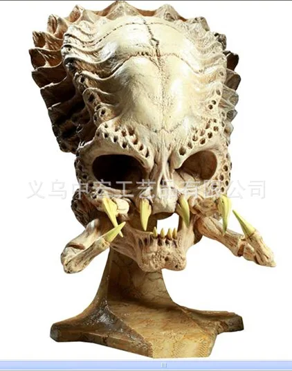 

PREDATOR MODEL 1:1 ALIEN WAR RESIN ALIENS SKULL STATUE ART AND CRAFT SO COOL! HOME AND OFFICE DECORATION