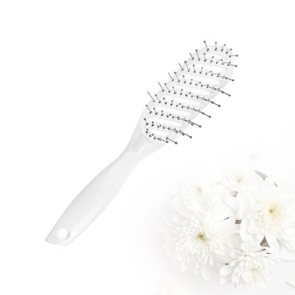 

1pc Massage Hair Comb Curved Shaped Lightweight Portable Fine Scalp Brush Styling Accessories Plastic Curly for
