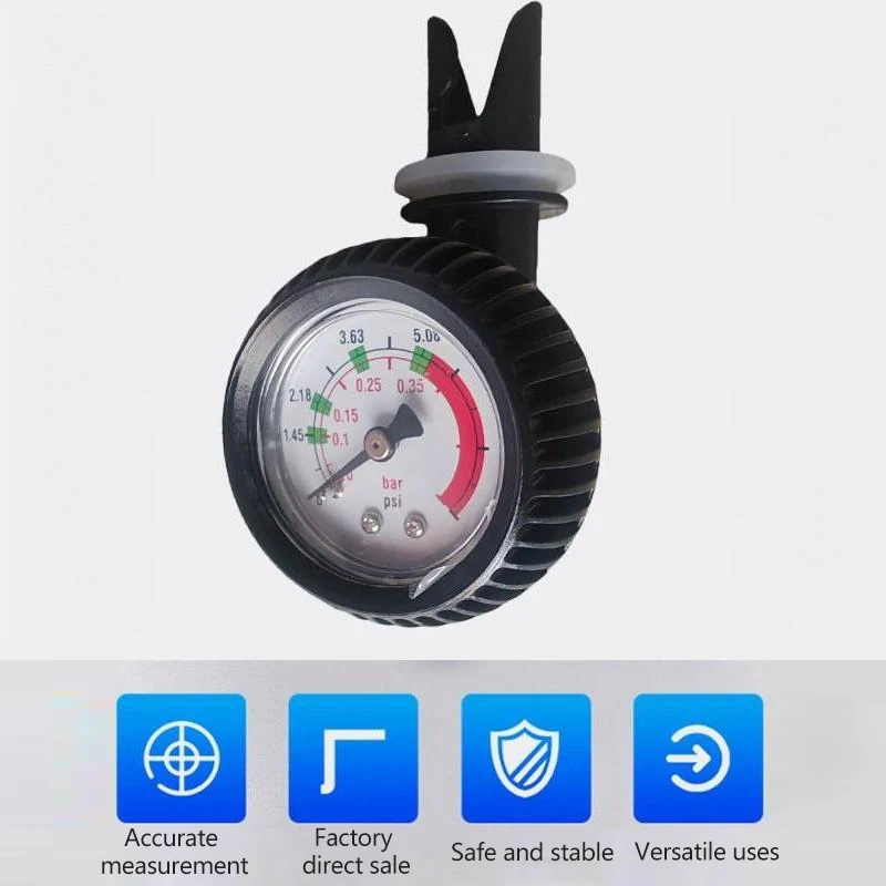 Inflatable Boat Air Pump Pressure Tester High Precision Waterproof Portable Air Valve Manometer For PVC Kayak Canoe Raft Dinghy