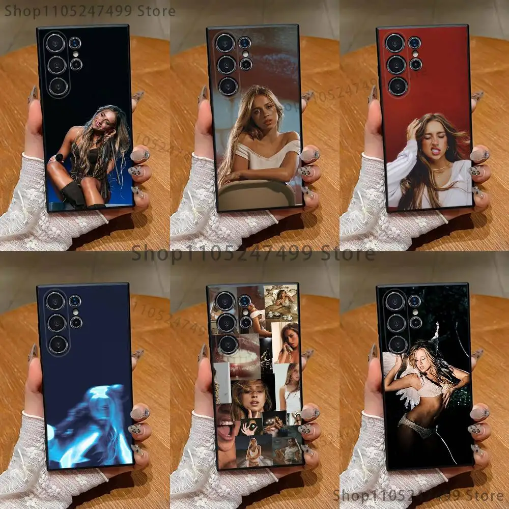 Singer T-Tate McRae Phone Case For Samsung S25,S24,S21,S22,S23,S30,Ultra,S20,Plus,Fe,Lite,Note,10,9,5G Black Cover