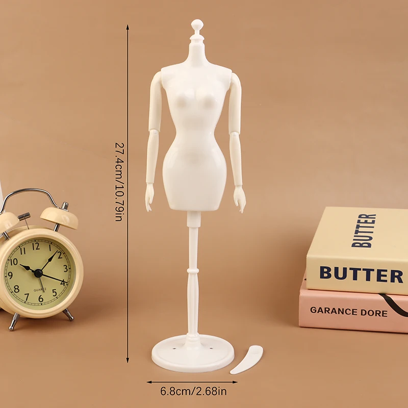 Nieuwe 1:6 Pop Mannequin Kleerhanger Poppenhuis Pop Rok Ondersteuning Bruiloft Mannequin Stand Humanoïde Model Speelgoed Pop Jurk Display Vorm