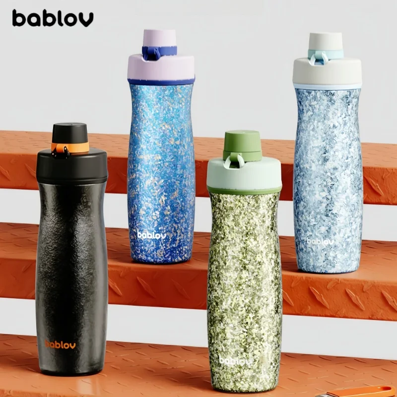 Bablov 500ML Pure Titanium Thermos Cup Portable Outdoor Sports Cup for Men's Outdoor Cycling Climbing Fitness Water Bottles Gift