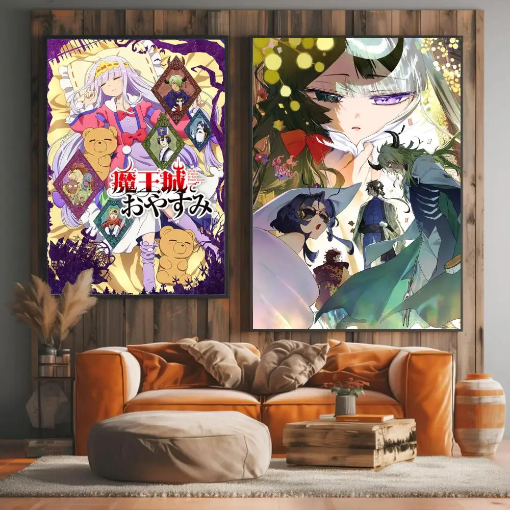 anime S-Sleepy Princess Demon Castle-E Painting Calligraphy Elegant Botanical Decor for Living Room Modern Interior Design
