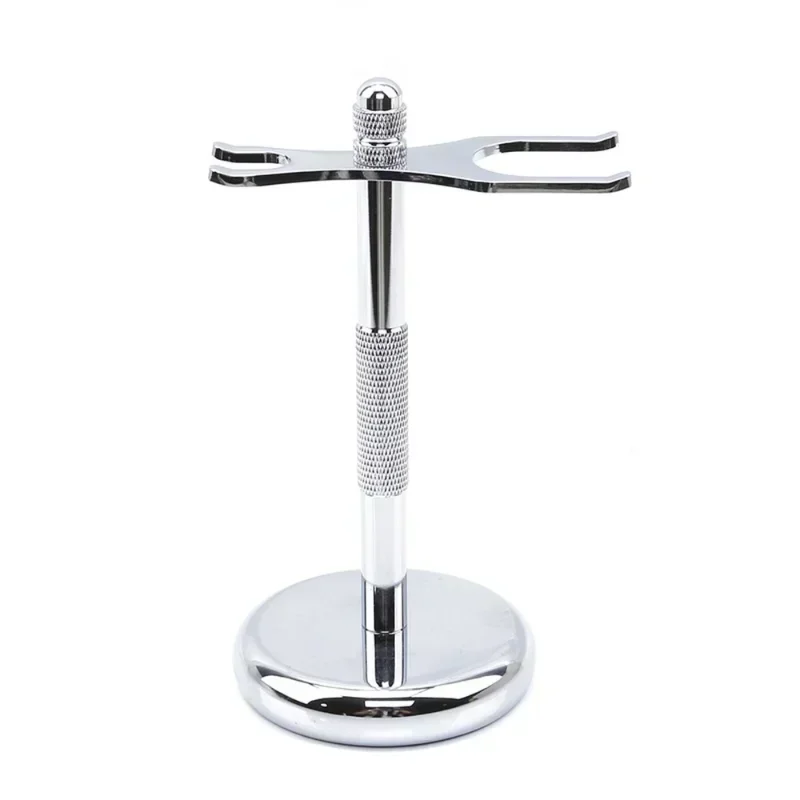 Men Razor Holder Stainless Steel Shaving Brush Stand Safety Razor It Razor Holder 15cm  Rack & Brush not including shaving brush