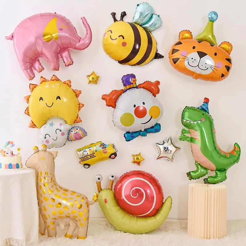 Birthday Party Balloons Circus Theme Aluminum Foil Decorations Children Baby School Nursery Party Arrangement Decor