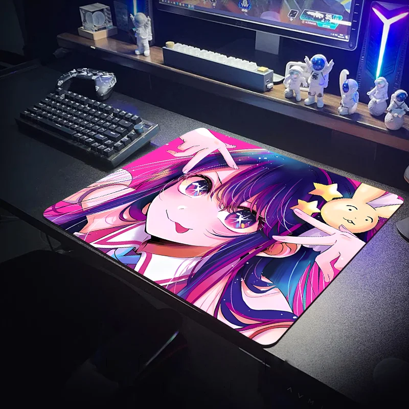 Japanese anime Ai Hoshino mouse pad Computer mouse pad 40x90cm large Kawaii Office waterproof lock edge XXL large desk mat