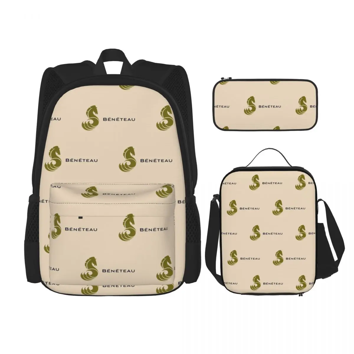 

Beneteau Boats Backpacks Boys Girls Bookbag Students School Bags Kids Rucksack Lunch Bag Pen Bag Three-Piece Set