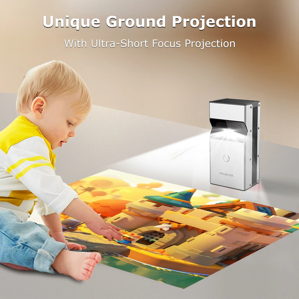 Touyinger UST01 4 k Ultra HD proyector láser 3D cine Android WiFi Mini portátil 1080P cine en casa Video proyector DLP