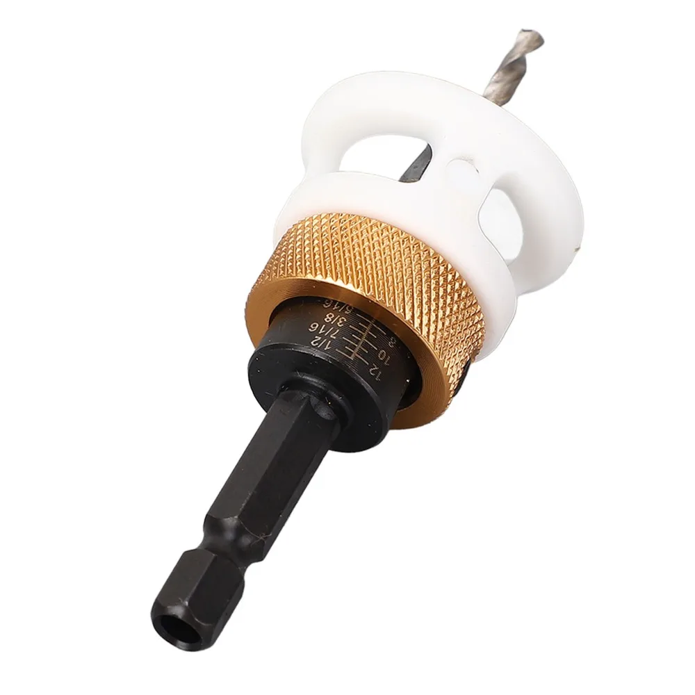 4 Flute Countersink Drill Bit 1/4 Inch Hex Shank Carbide Tipped Adjustable Countersink Bit Adjustable Depth Stop Non-Slip Grip