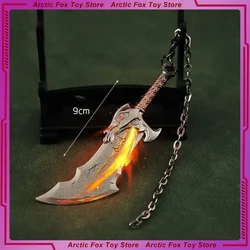 6~9cm God of War Blades of Chaos Kratos Blade of Olympus Mini Keychain Weapons Model Metal Action Figures Gift Toys Game Boys