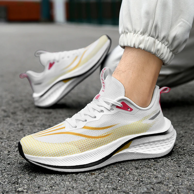 

Men's sports shoes, lightweight carbon plate racing running shoes, winter shock absorption, anti slip, wear-resistant, breathabl