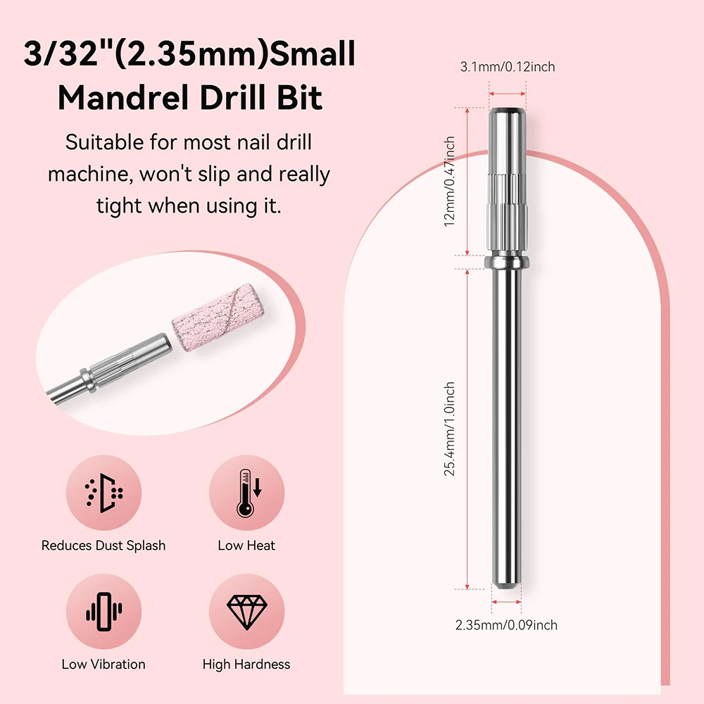 100pcs Mini Sanding Bands Kits Nail Drill Bits Mandrel Sets Electric Manicure Accessories Tool Dead Skin Remover view 3