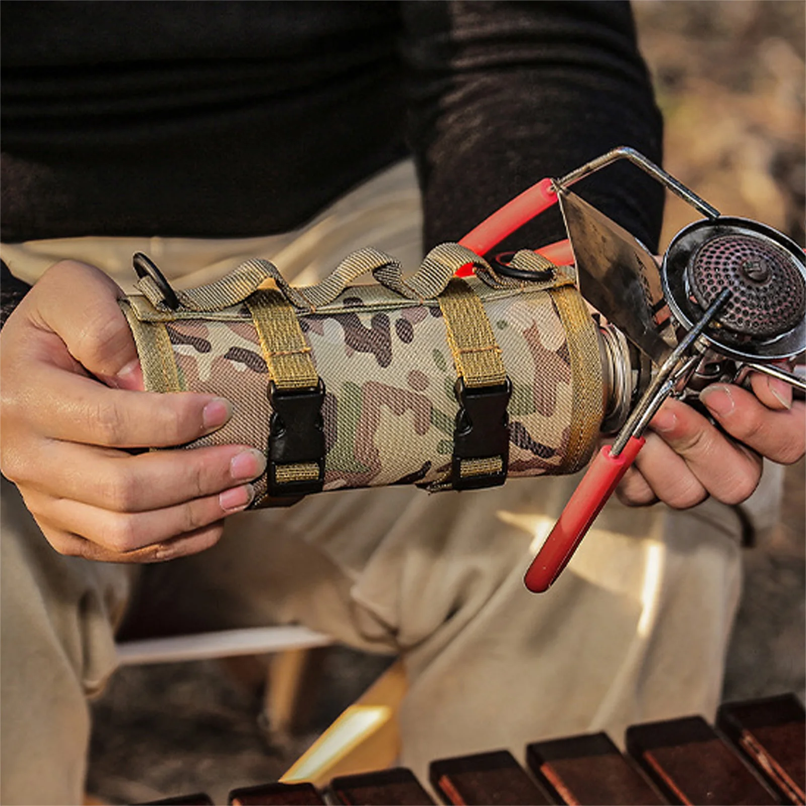 

Gas Cylinder Protective Cover Oxford Cloth Portable Camping Gear for Outdoor Picnic Shockproof Rustproof Explosion-Proof