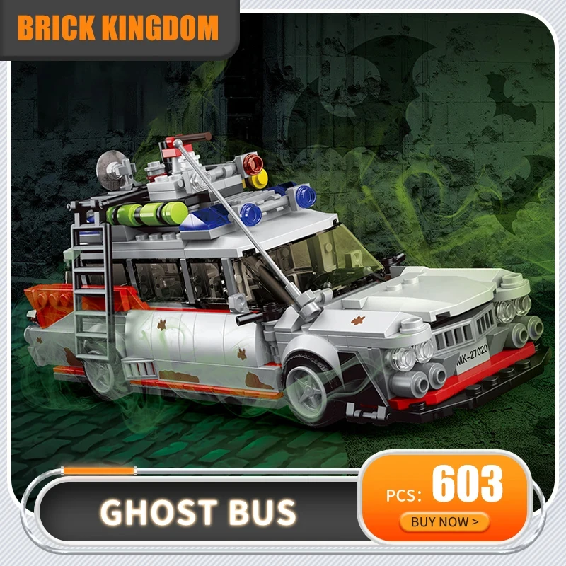 Technology car model building blocks MOC mini ghost movie car assembly building blocks DIY toys children's giftsTechnology car m