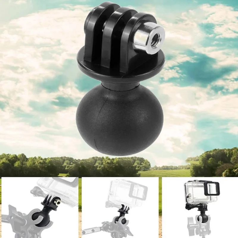 Go Pro 12 Portable Ram Mount Ball For Insta 360 Tripod Head Base Adapter For Dji Osmo Sjcam Gopro Hero 11 9 7 Camera Accessories